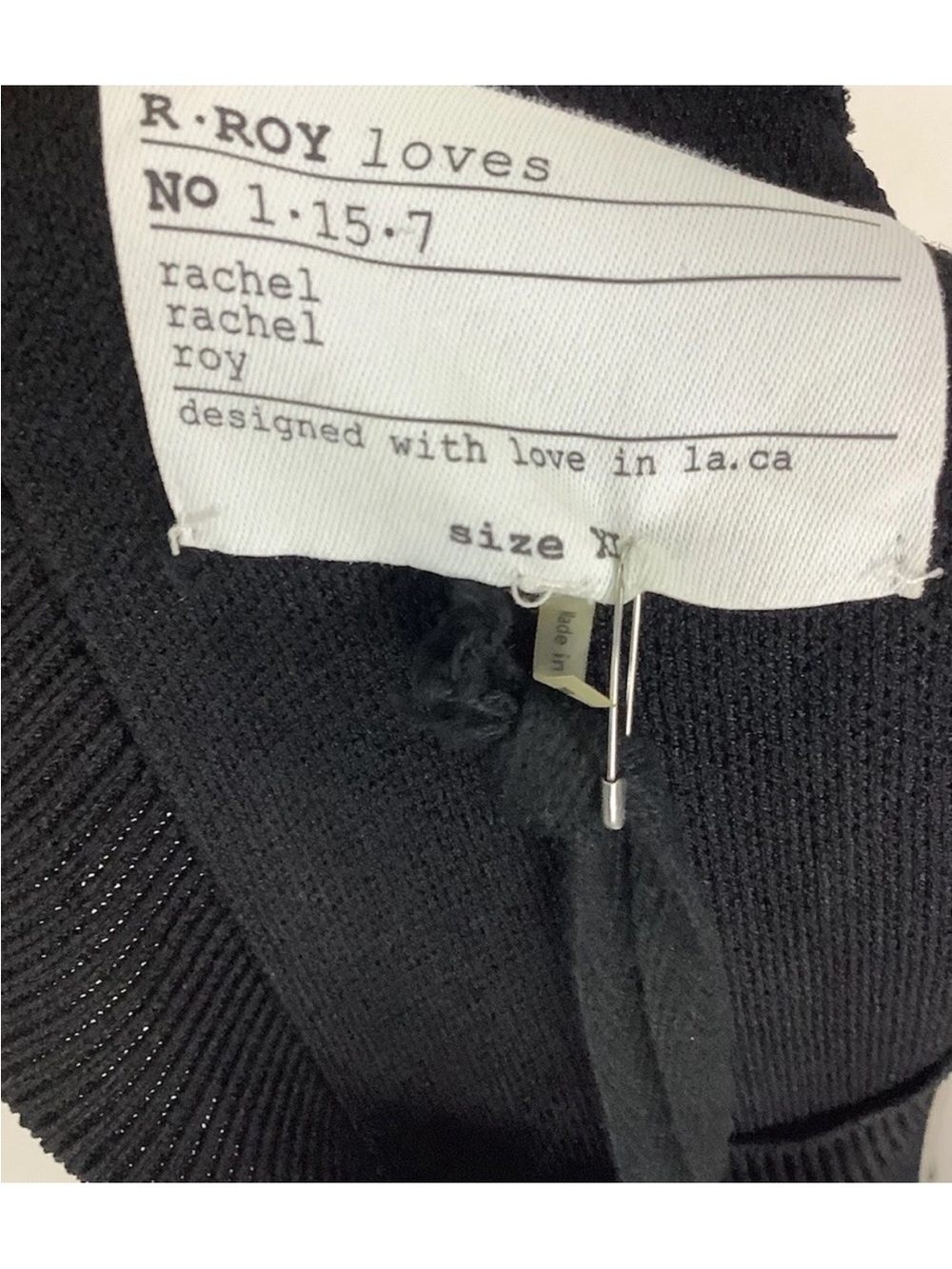 NWT Rachel Roy Sz XL Stretchy Open Crossback Avent Garde Look Sweater Black - Picture 5 of 6